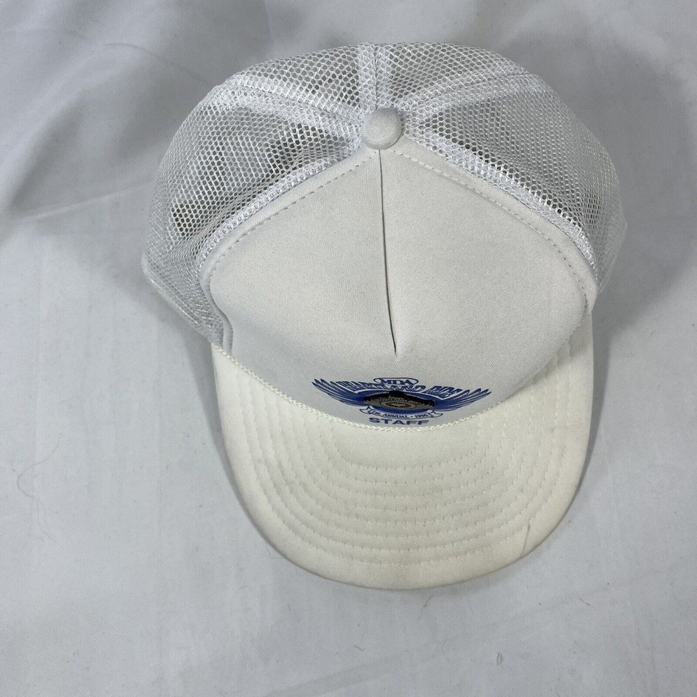 VINTAGE MDA HEARTLAND RIDE STAFF HAT CAP TRUCKER 1996 1st ANNUAL SNAPBACK OSFM - Picture 7 of 12